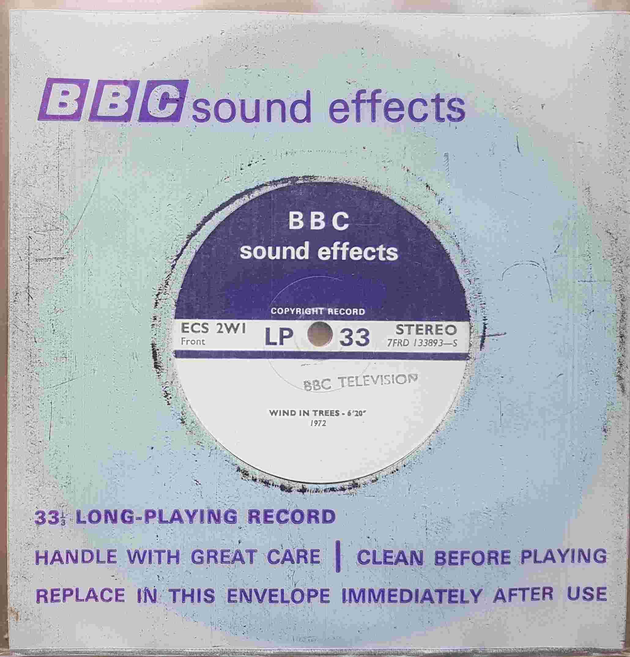 Picture of ECS 2W1 Wind in trees / Eerie wind by artist Not registered from the BBC records and Tapes library